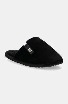 Tommy Hilfiger kapcie TH COMFORT HOME SLIPPER kolor czarny FW0FW08138