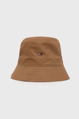 Tommy Hilfiger kapelusz bawełniany kolor brązowy bawełniany