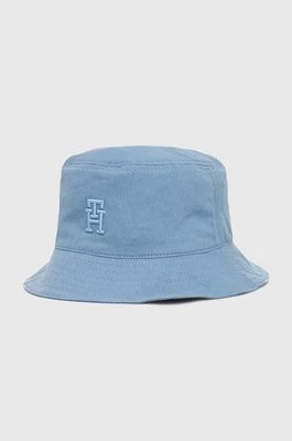 Tommy Hilfiger kapelusz bawełniany kolor niebieski bawełniany