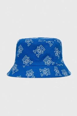 Tommy Hilfiger kapelusz dwustronny bawełniany kolor niebieski
