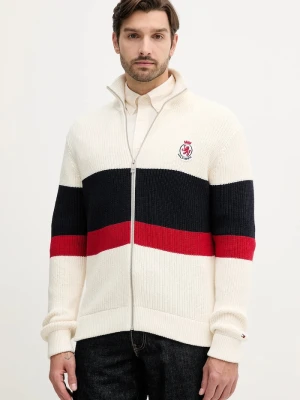 Tommy Hilfiger kardigan bawełniany beżowy
