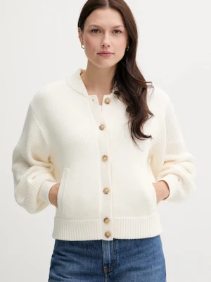 Tommy Hilfiger kardigan bawełniany damski kolor beżowy ciepły WW0WW45692