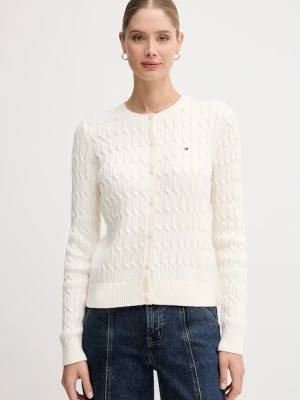 Tommy Hilfiger kardigan bawełniany damski kolor beżowy WW0WW46514