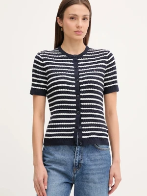 Tommy Hilfiger kardigan bawełniany damski kolor granatowy lekki WW0WW45707