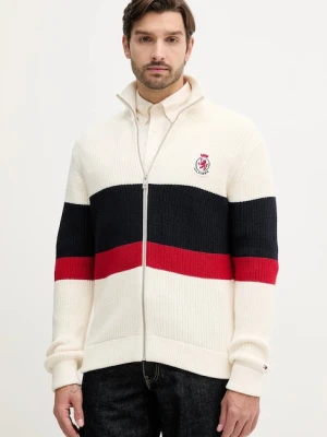 Tommy Hilfiger kardigan bawełniany męski kolor beżowy MW0MW41396