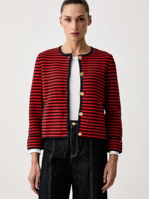 Tommy Hilfiger kardigan damski bawełniany czerwony