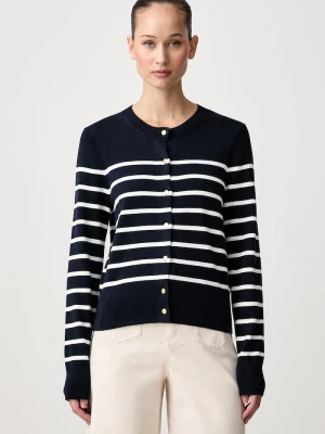 Tommy Hilfiger kardigan damski bawełniany granatowy