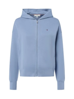 Tommy Hilfiger Kardigan damski Kobiety Bawełna niebieski jednolity,