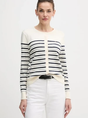 Tommy Hilfiger kardigan damski kolor beżowy lekki WW0WW42370