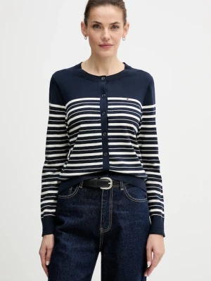Tommy Hilfiger kardigan damski kolor granatowy lekki WW0WW42370