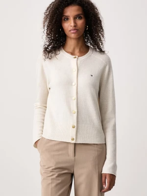 Tommy Hilfiger kardigan damski wełniany beżowy