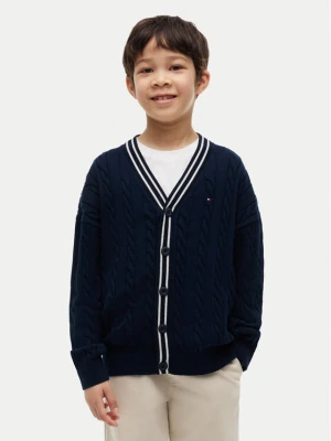 Tommy Hilfiger Kardigan KB0KB10491 Granatowy Regular Fit