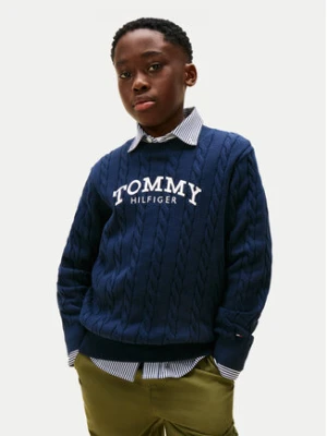 Tommy Hilfiger Kardigan KG0KG08953 Granatowy Regular Fit