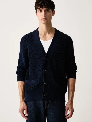 Tommy Hilfiger kardigan męski bawełniany granatowy