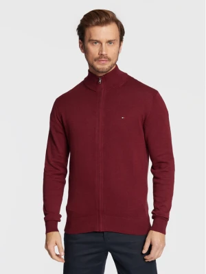 Tommy Hilfiger Kardigan MW0MW28050 Bordowy Regular Fit