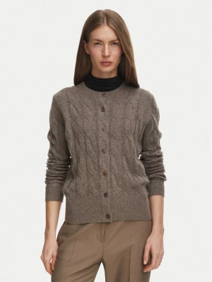 Tommy Hilfiger Kardigan Soft WW0WW52191 Beżowy ciemny Regular Fit