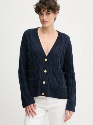 Tommy Hilfiger kardigan wełniany kolor granatowy WW0WW43089