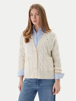 Tommy Hilfiger Kardigan WW0WW43089 Beżowy Regular Fit