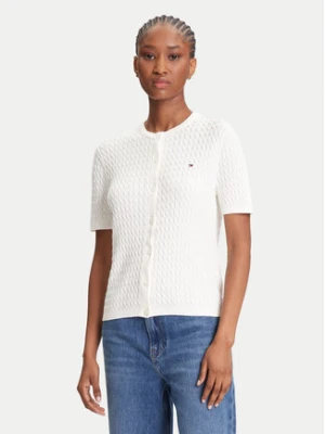 Tommy Hilfiger Kardigan WW0WW45707 Écru Slim Fit