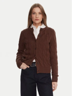 Tommy Hilfiger Kardigan WW0WW47463 Brązowy Regular Fit