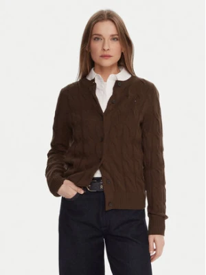 Tommy Hilfiger Kardigan WW0WW47463 Brązowy Regular Fit