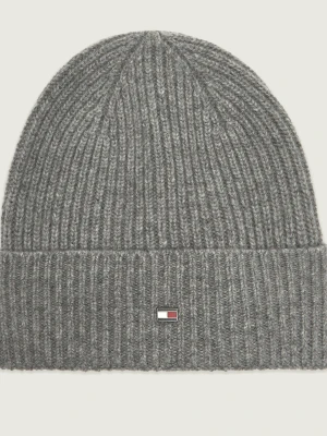 Tommy Hilfiger Kaszmirowa czapka szary