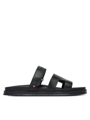 Tommy Hilfiger Klapki Adjustable Premium Lth Sandal FM0FM05773 Czarny