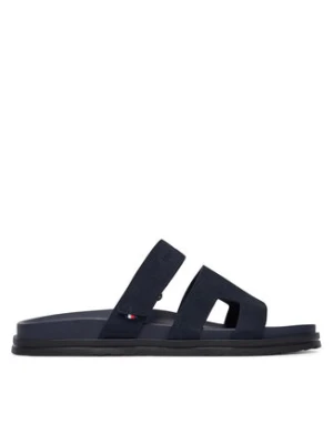 Tommy Hilfiger Klapki Adjustable Premium Suede FM0FM05774 Granatowy