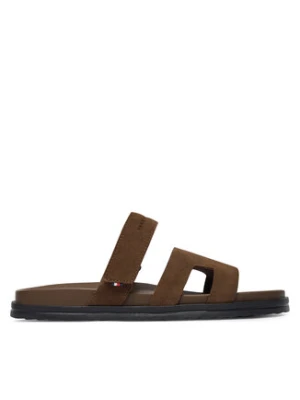 Tommy Hilfiger Klapki Adjustable Premium Suede Sandal FM0FM05774 Brązowy