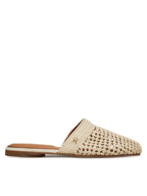 Tommy Hilfiger Klapki Crochet Mule FW0FW08413 Écru