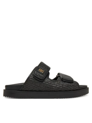 Tommy Hilfiger Klapki DOUBLE STRAP RAFFIA FW0FW08940 Czarny