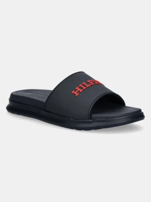 Tommy Hilfiger klapki DUAL DENSITY HILFIGER POOL SLIDE męskie kolor granatowy FM0FM05430