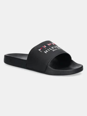 Tommy Hilfiger klapki HILFIGER FLAGS POOL SLIDE męskie kolor czarny FM0FM05431