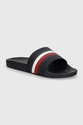 Tommy Hilfiger klapki HILFIGER POOL SLIDE męskie kolor granatowy FM0FM05233