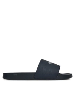 Tommy Hilfiger Klapki Hilfiger Print Tumble Pool Slide FM0FM05505 Granatowy