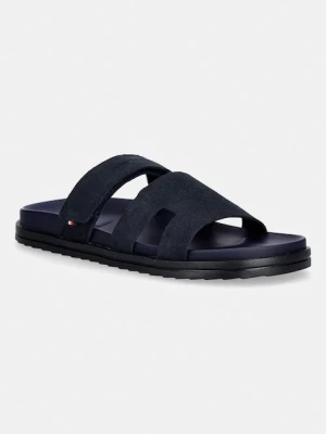 Tommy Hilfiger klapki męskie zamszowe ADJUSTABLE PREMIUM SUEDE SANDAL