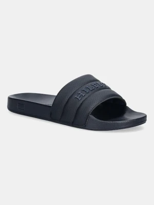 Tommy Hilfiger klapki PAD PERF POOL SLIDE męskie kolor granatowy FM0FM05709