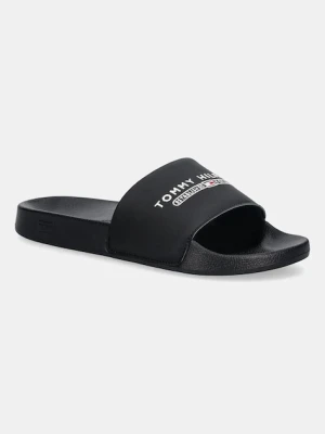 Tommy Hilfiger klapki RAISED POOL SLIDE męskie kolor czarny FM0FM05761