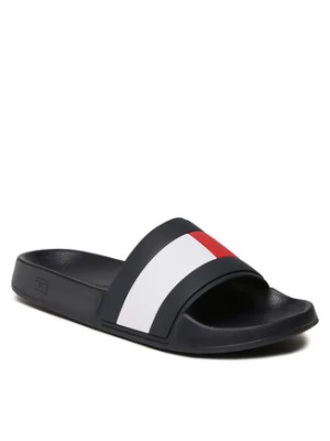 Tommy Hilfiger Klapki Rubber Th Flag Pool Slide FM0FM04236 Granatowy