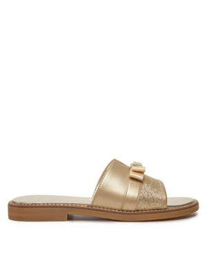 Tommy Hilfiger Klapki Sandal T4A2-33942-0572 S Złoty