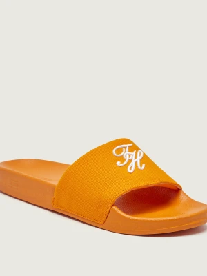 Tommy Hilfiger Klapki SCRIPT pomarańczowy