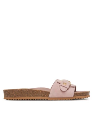 Tommy Hilfiger Klapki Soft Suede Adjustable Mule FW0FW08809 Różowy
