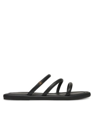 Tommy Hilfiger Klapki Strappy Leather Mule FW0FW08939 Czarny