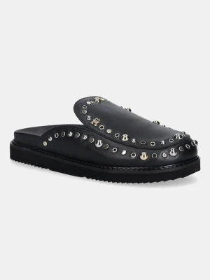 Tommy Hilfiger klapki TH EMBELLISHED PINS MULE damskie kolor czarny FW0FW09166