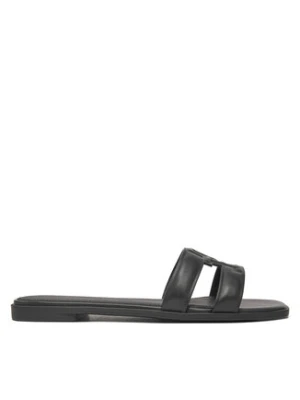 Tommy Hilfiger Klapki Th Logo Strap Mule FW0FW08671 Czarny