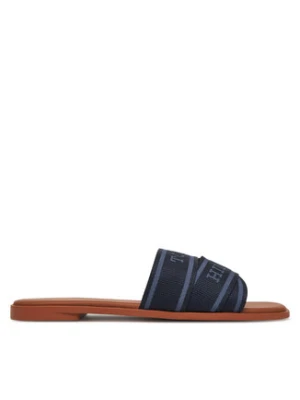 Tommy Hilfiger Klapki Webbing Mule FW0FW08421 Granatowy