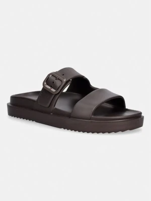 Tommy Hilfiger klapki z odkrytymi palcami damskie TH MOLDED SUMMER SANDAL brązowy