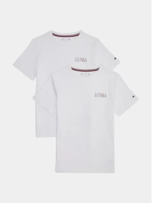 Tommy Hilfiger Komplet 2 t-shirtów UK0UK00057 Biały Regular Fit