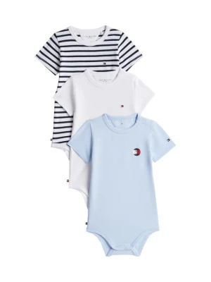 Tommy Hilfiger Komplet body dziecięcych KN0KN02373 Błękitny Niebieski jasny
