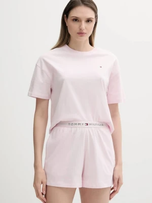Tommy Hilfiger komplet piżamowy damska kolor różowy bawełniana UW0UW05912